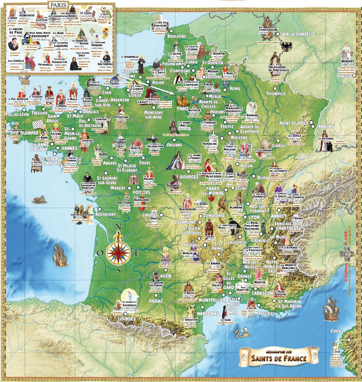 Géographie des saints de France