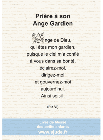  Prière ange gardien