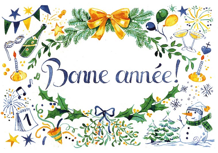 Carte Postale Bonne Année