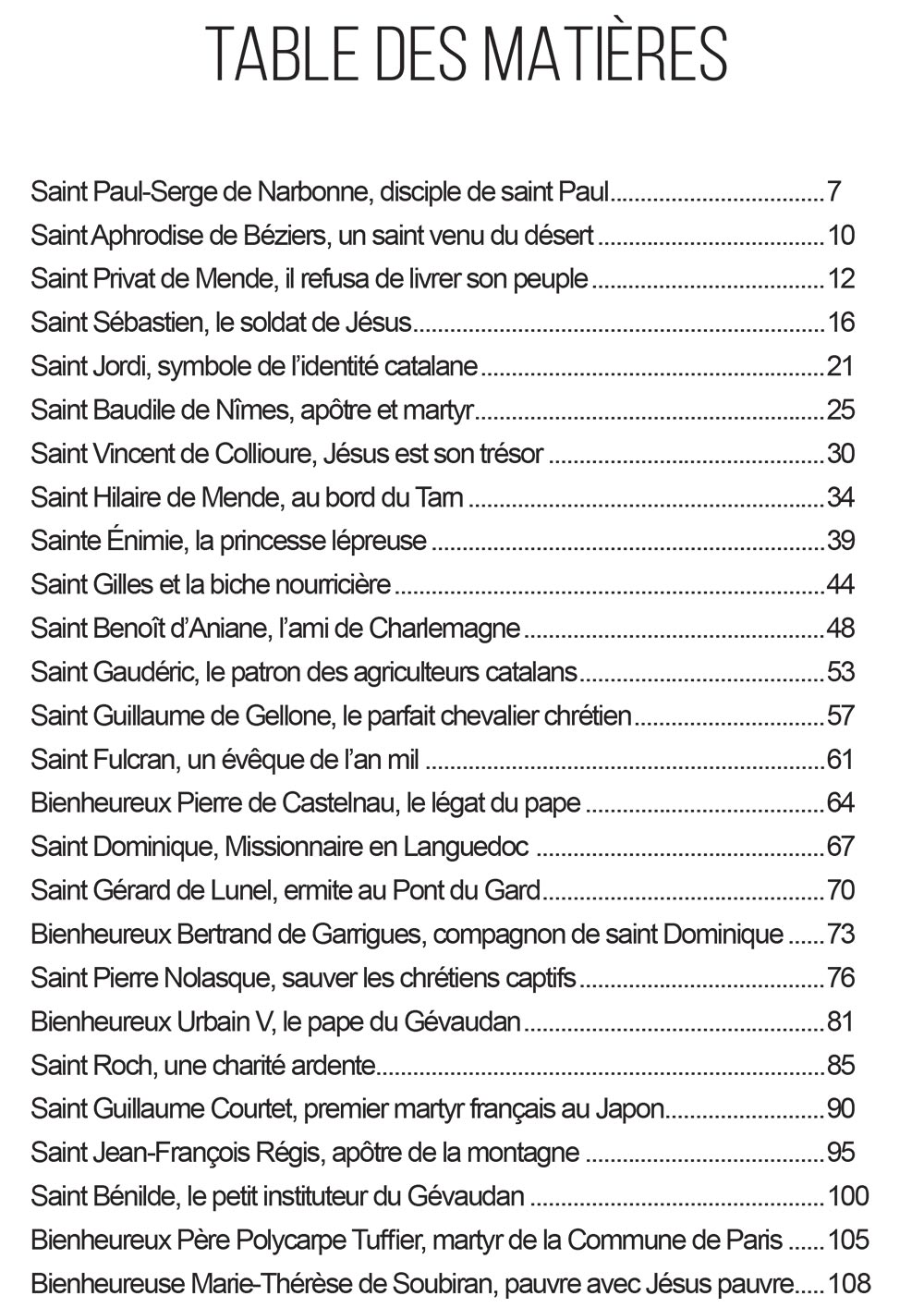  Saints du Languedoc et du Roussillon