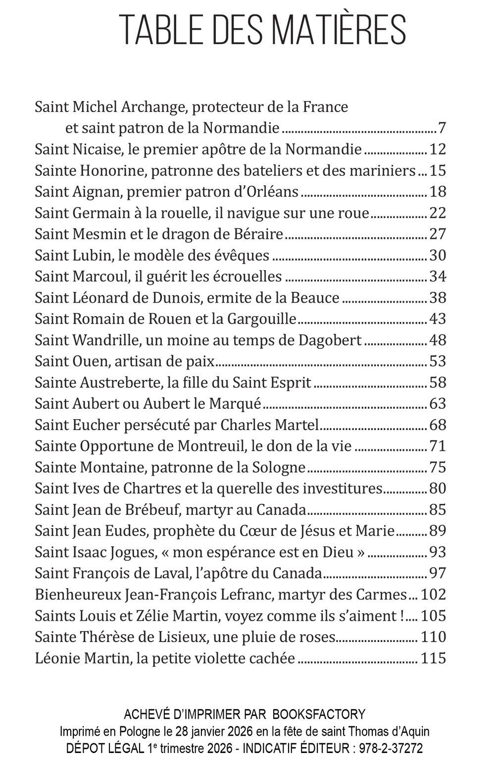  

 Saints de Normandie, 
du Perche et 
de l’Orléanais 